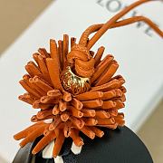 Loewe Hoopoe Bird Charm In Classic Calfskin Orange - 2