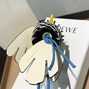 Loewe Hoopoe Bird Charm In Classic Calfskin Blue - 2