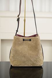 Chanel Bucket Bag Suede Calfskin, Calfskin & Gold-Tone Metal Dark Beige & Black AS6584 - 23x23x14.5cm - 4