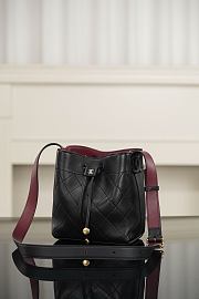 Chanel Small Bucket Bag Calfskin & Gold-Tone Metal Black - 18x16x10cm - 3