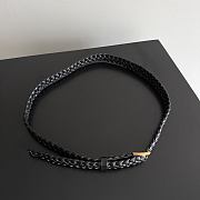 Bottega Veneta Solo Belt in Black 2cm  - 6