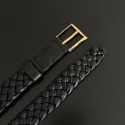 Bottega Veneta Solo Belt in Black 2cm  - 4