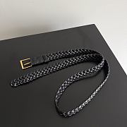 Bottega Veneta Solo Belt in Black 2cm  - 3