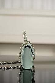 Chanel Flap Phone Hordel With Chain Grained Shiny Calfskin Gold-Tone Metal Light Green - 20x11x5.5cm - 6