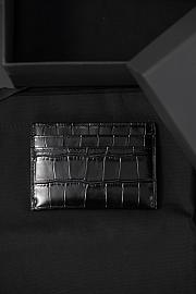 Chanel Card Holder Crocodile Embossed Calfskin & Gold-Tone Metal Black AP5191 - 7.5x11.2x0.5cm - 2