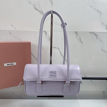 Miumiu Arcadie Leather Bag Light Purple 5BD282 - 24x11.5x5cm 