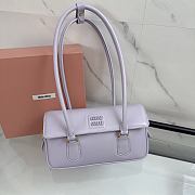 Miumiu Arcadie Leather Bag Light Purple 5BD282 - 24x11.5x5cm  - 3