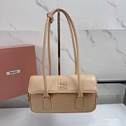 Miumiu Arcadie Leather Bag Sand Beige 5BD282 - 24x11.5x5cm  - 1