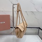 Miumiu Arcadie Leather Bag Sand Beige 5BD282 - 24x11.5x5cm  - 5