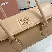 Miumiu Arcadie Leather Bag Sand Beige 5BD282 - 24x11.5x5cm  - 2