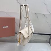 Miumiu Arcadie Leather Bag White 5BD282 - 24x11.5x5cm  - 5