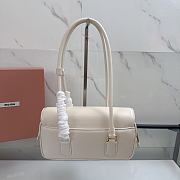 Miumiu Arcadie Leather Bag White 5BD282 - 24x11.5x5cm  - 6