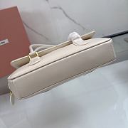 Miumiu Arcadie Leather Bag White 5BD282 - 24x11.5x5cm  - 3