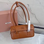 Miumiu Arcadie Leather Bag Brown 5BD282 - 24x11.5x5cm  - 4