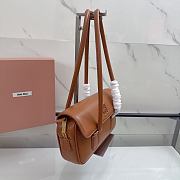 Miumiu Arcadie Leather Bag Brown 5BD282 - 24x11.5x5cm  - 2