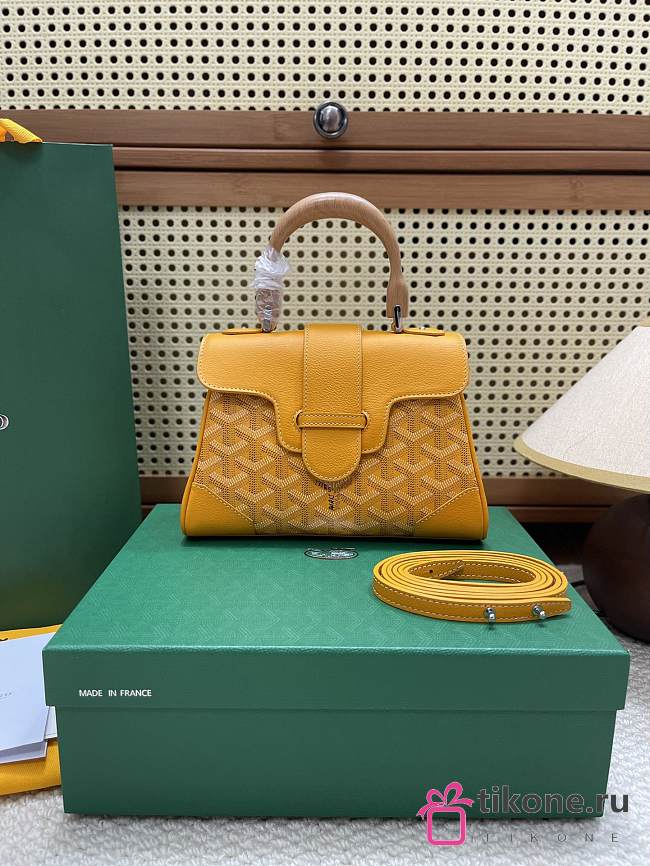 Goyard Yellow Saigon Mini Shoulder Bag - 20x14.5×9cm - 1
