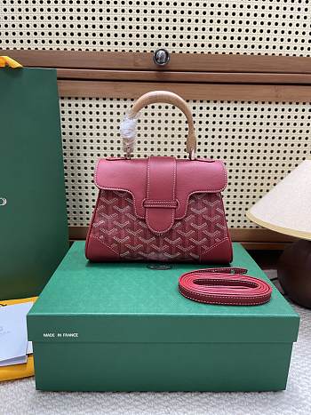 Goyard Red Saigon Mini Shoulder Bag - 20x14.5×9cm