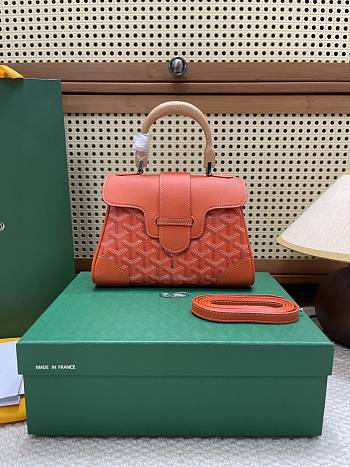 Goyard Orange Saigon Mini Shoulder Bag - 20x14.5×9cm