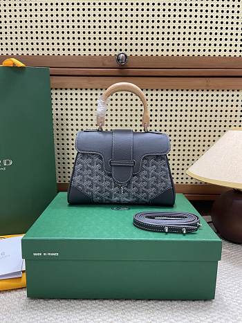 Goyard Gray Saigon Mini Shoulder Bag - 20x14.5×9cm