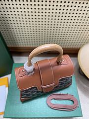 Goyard Brown Saigon Mini Shoulder Bag - 20x14.5×9cm - 4