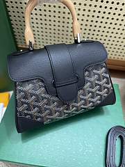 Goyard Black Saigon Mini Shoulder Bag - 20x14.5×9cm - 2
