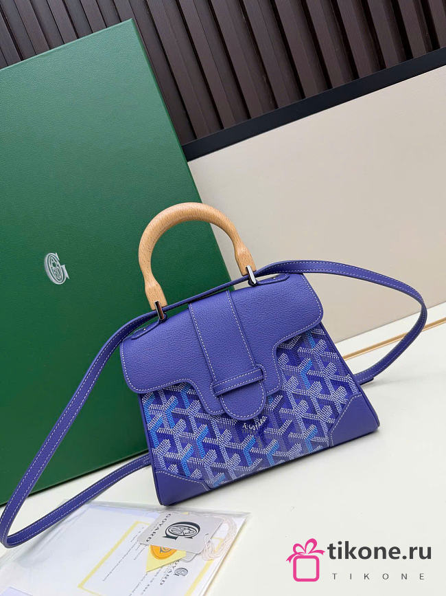 Goyard Blueberry Purple Saigon Mini Shoulder Bag - 20x14.5×9cm - 1