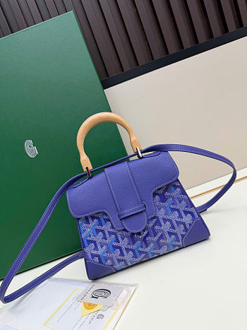 Goyard Blueberry Purple Saigon Mini Shoulder Bag - 20x14.5×9cm