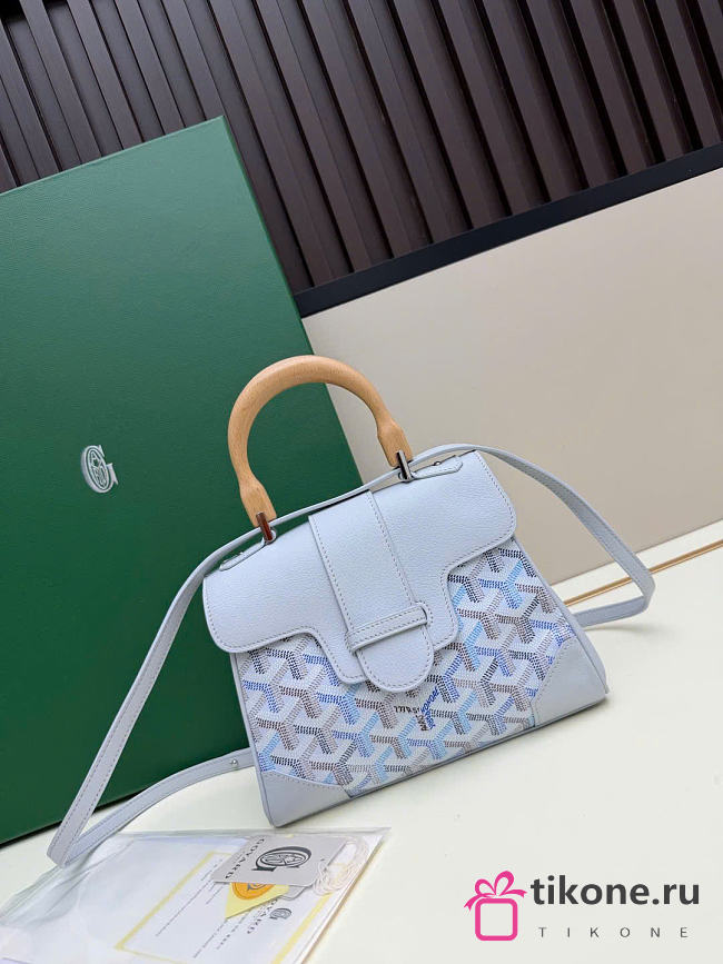 Goyard Polar Blue Saigon Mini Shoulder Bag - 20x14.5×9cm - 1