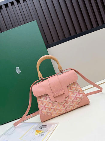 Goyard Powder Pink Saigon Mini Shoulder Bag - 20x14.5×9cm