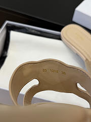 Celine Marina Triomphe Mule In Suede Calfskin Cream - 5
