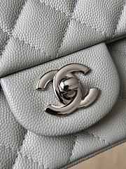 Chanel Classic Gray Caviar Silver Hardware Bag - 12x20x6cm - 3