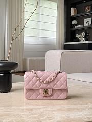 Chanel Classic Light Pink Caviar Light Gold Hardware Bag - 12x20x6cm - 1