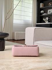 Chanel Classic Light Pink Caviar Light Gold Hardware Bag - 12x20x6cm - 6