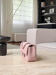 Chanel Classic Light Pink Caviar Light Gold Hardware Bag - 12x20x6cm - 5