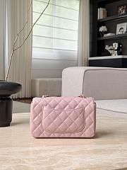 Chanel Classic Light Pink Caviar Light Gold Hardware Bag - 12x20x6cm - 3
