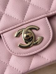 Chanel Classic Light Pink Caviar Light Gold Hardware Bag - 12x20x6cm - 2
