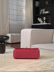 Chanel Classic Red Lamskin Gold Hardware Bag - 12x20x6cm - 3