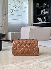 Chanel Classic Brown Lamskin Gold Hardware Bag - 12x20x6cm - 5