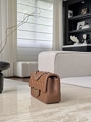 Chanel Classic Brown Lamskin Light Gold Hardware Bag - 12x20x6cm - 3