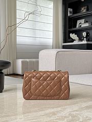 Chanel Classic Brown Lamskin Light Gold Hardware Bag - 12x20x6cm - 5