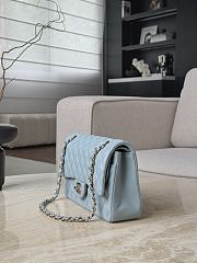 Chanel Classic Light Blue Lamskin Light Gold Hardware Bag - 15.5×25.5×6.5cm - 3