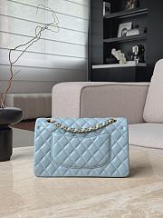 Chanel Classic Light Blue Lamskin Gold Hardware Bag - 15.5×25.5×6.5cm - 4