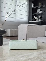 Chanel Classic Light Green Caviar Gold Hardware Bag - 15.5×25.5×6.5cm - 2