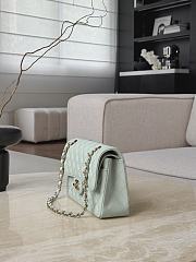 Chanel Classic Light Green Caviar Light Gold Hardware Bag - 14.5x23x6cm - 3