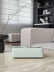 Chanel Classic Light Green Caviar Gold Hardware Bag - 14.5x23x6cm - 3