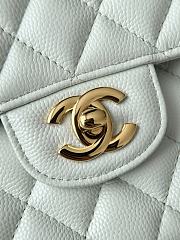 Chanel Classic Light Green Caviar Gold Hardware Bag - 14.5x23x6cm - 2