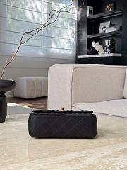 Chanel Classic Black Lamskin Gold Hardware Bag - 12x20x6cm - 3