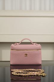 Chanel Large Vanity with Chain Grained Calfskin & Gold-Tone Metal Pink AP5347 - 23x15x5cm - 6