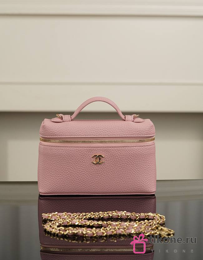 Chanel Large Vanity with Chain Grained Calfskin & Gold-Tone Metal Pink AP5347 - 23x15x5cm - 1