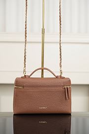 Chanel Large Vanity with Chain Grained Calfskin & Gold-Tone Metal Brown AP5347 - 23x15x5cm - 6